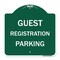 Signmission Designer Series Guest Registration Parking, Green & White Aluminum Sign, 18" x 18", GW-1818-23923 A-DES-GW-1818-23923 - alternate 1